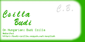 csilla budi business card